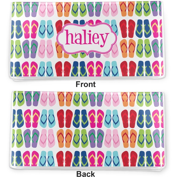 FlipFlop Vinyl Check Book Cover - Front and Back