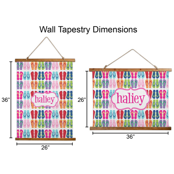 FlipFlop Wall Hanging Tapestries - Parent/Sizing