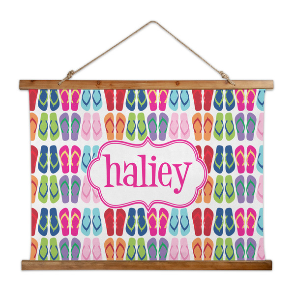 Custom FlipFlop Wall Hanging Tapestry - Wide (Personalized)