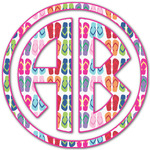 FlipFlop Monogram Decal - Small (Personalized)