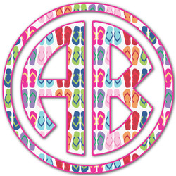 FlipFlop Monogram Decal - Large (Personalized)