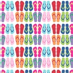 FlipFlop Wallpaper & Surface Covering (Water Activated 24"x 24" Sample)