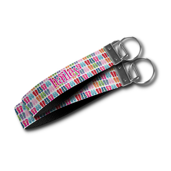 FlipFlop Webbing Keychain FOBs - Size Comparison