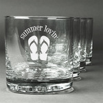 FlipFlop Whiskey Glasses (Set of 4) (Personalized)