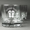 FlipFlop Whiskey Glasses Set of 4 - Engraved Front