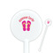 FlipFlop 5.5" Round Plastic Stir Sticks - White - Single Sided (Personalized)