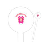 FlipFlop Round Plastic Food Picks (Personalized)