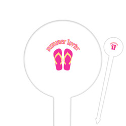 FlipFlop Round Plastic Food Picks (Personalized)