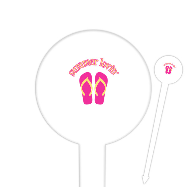 Custom FlipFlop Round Plastic Food Picks (Personalized)