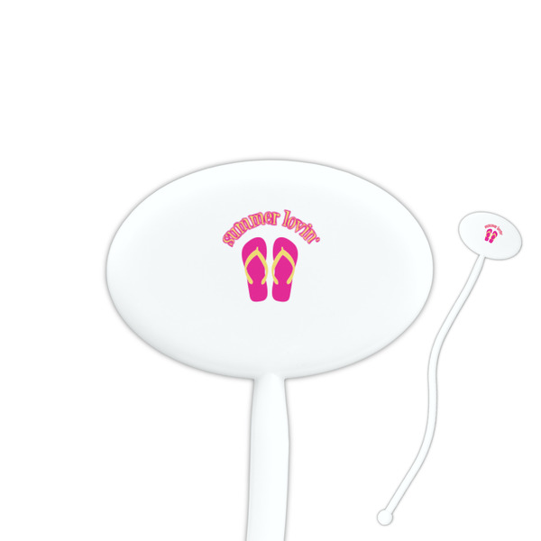 Custom FlipFlop Oval Plastic Stir Sticks (Personalized)