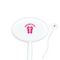FlipFlop White Plastic 7" Stir Stick - Oval - Closeup