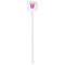 FlipFlop White Plastic Stir Stick - Single Sided - Square - Single Stick