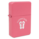 FlipFlop Windproof Lighter - Pink - Single Sided & Lid Engraved (Personalized)
