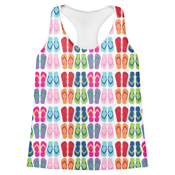 Custom FlipFlop Womens Racerback Tank Top - Large