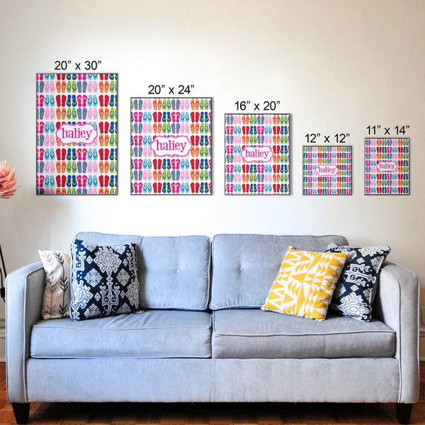FlipFlop Wood Prints - Size Comparison