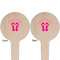FlipFlop Wooden 4" Food Pick - Round - Double Sided - Front & Back