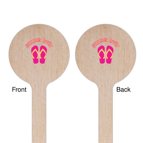 FlipFlop Wooden 6" Stir Stick - Round - Double Sided - Front & Back