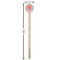 FlipFlop Wooden 7.5" Stir Stick - Round - Dimensions