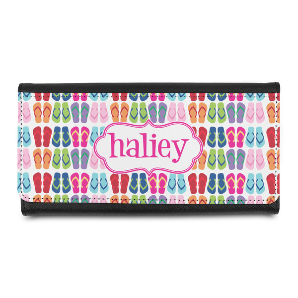 Custom FlipFlop Leatherette Ladies Wallet (Personalized)