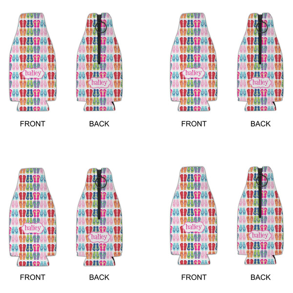FlipFlop Zipper Bottle Cooler - Set of 4 - APPROVAL