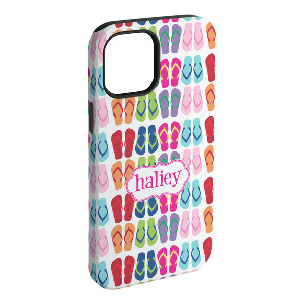 Custom FlipFlop iPhone Case - Rubber Lined - iPhone 15 Plus (Personalized)