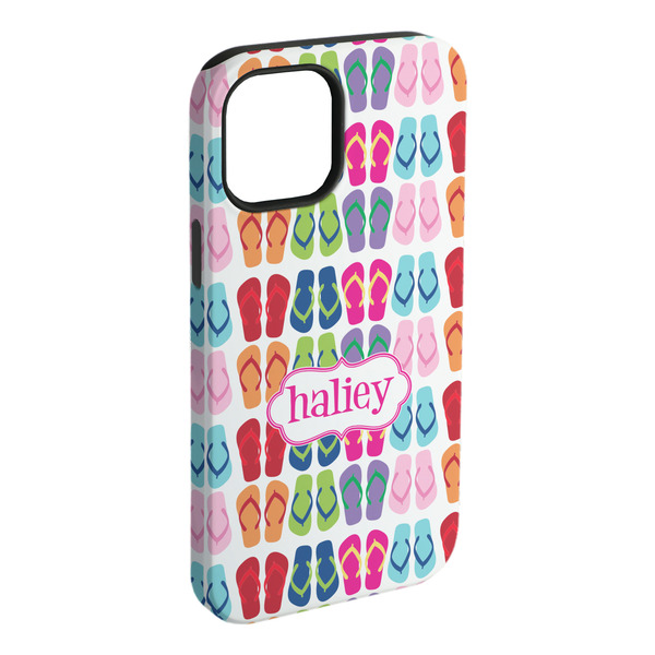 Custom FlipFlop iPhone Case - Rubber Lined - iPhone 15 Pro Max (Personalized)