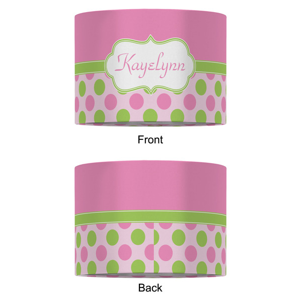 Pink & Green Dots 12" Drum Lampshade - APPROVAL (Fabric)