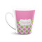 Pink & Green Dots 12 Oz Latte Mug - Front