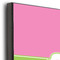 Pink & Green Dots 12x12 Wood Print - Closeup