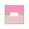 Pink & Green Dots Wood Print - 12x12 (Personalized)