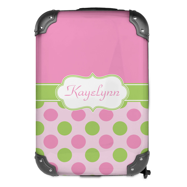 Pink & Green Dots 13" Hard Shell Backpacks - FRONT