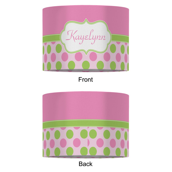Pink & Green Dots 16" Drum Lampshade - APPROVAL (Fabric)