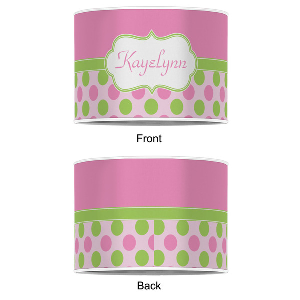 Pink & Green Dots 16" Drum Lampshade - APPROVAL (Poly Film)