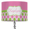 Pink & Green Dots 16" Drum Lamp Shade - Fabric (Personalized)