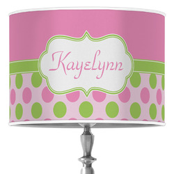Pink & Green Dots Drum Lamp Shade (Personalized)