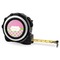 Pink & Green Dots 16 Foot Black & Silver Tape Measures - Front