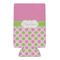 Pink & Green Dots 16oz Can Sleeve - FRONT (flat)