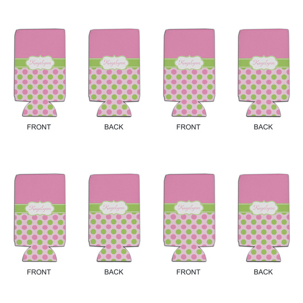 Pink & Green Dots 16oz Can Sleeve - Set of 4 - APPROVAL