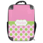 Pink & Green Dots Hard Shell Backpack (Personalized)