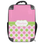 Pink & Green Dots 18" Hard Shell Backpack (Personalized)