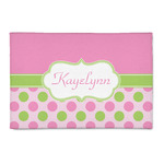 Pink & Green Dots Patio Rug (Personalized)
