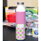 Pink & Green Dots 20oz Water Bottles - Full Print - In Context