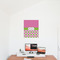 Pink & Green Dots 20x24 - Matte Poster - On the Wall