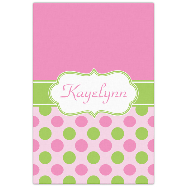 Pink & Green Dots 20x30 - Canvas Print - Front View