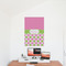 Pink & Green Dots 24x36 - Matte Poster - On the Wall
