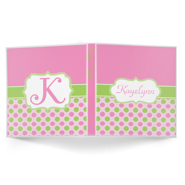 Pink & Green Dots 3-Ring Binder Approval- 1in