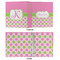 Pink & Green Dots 3 Ring Binders - Full Wrap - 1" - APPROVAL