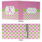 Pink & Green Dots 3 Ring Binders - Full Wrap - 3" - APPROVAL