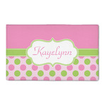 Pink & Green Dots 3' x 5' Indoor Area Rug (Personalized)