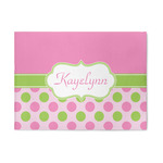 Pink & Green Dots Area Rug (Personalized)